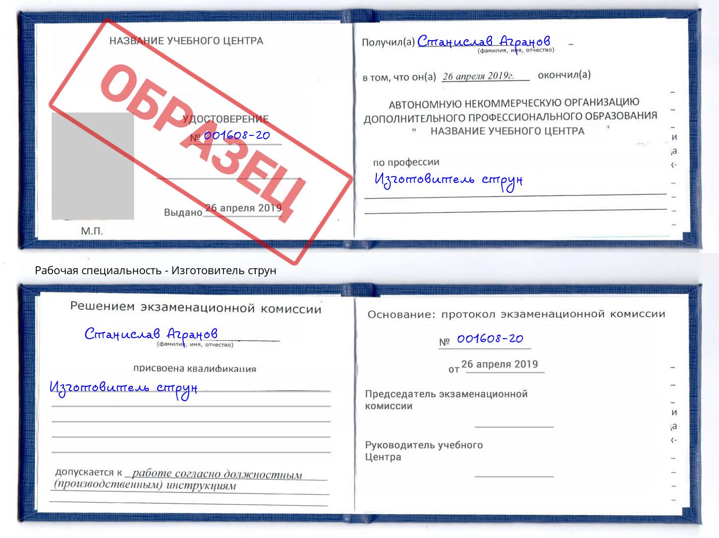 Изготовитель струн Зеленокумск